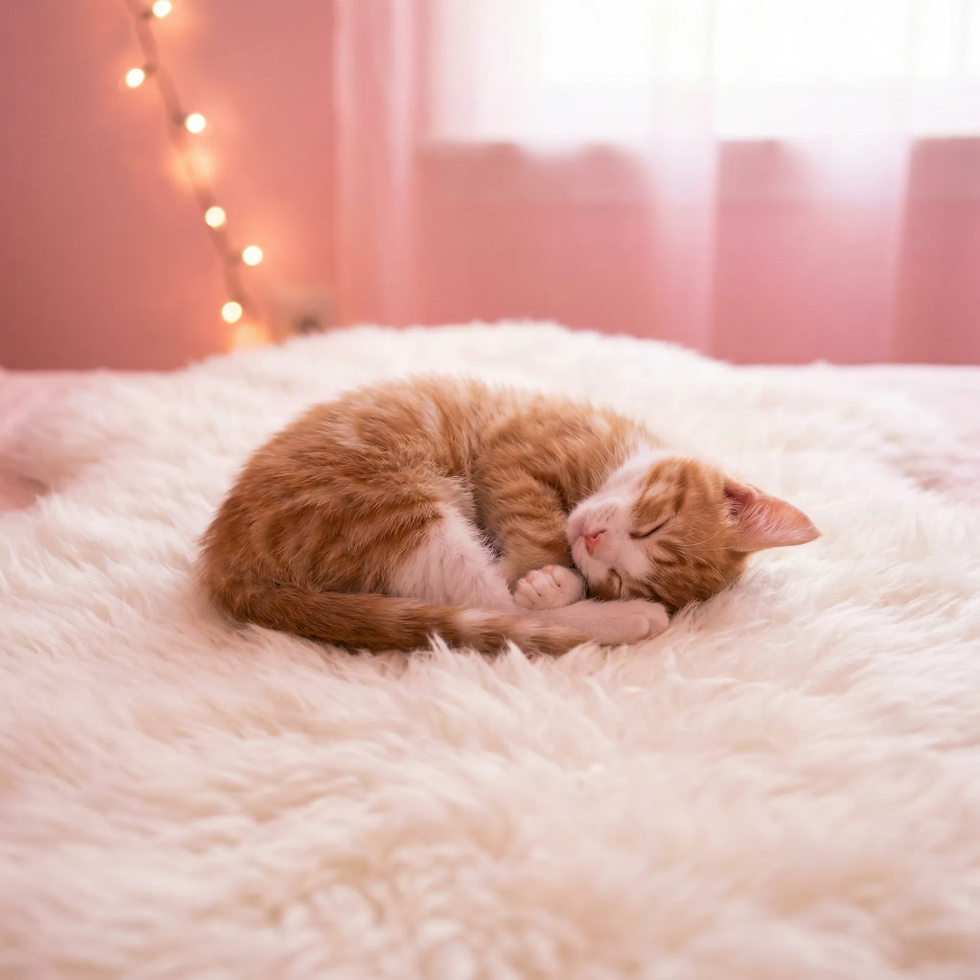 小猫蜷成一团入睡 - 骚八戒